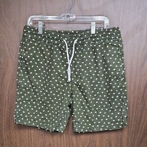 Zip Code Size M Green and White Cotton Shorts